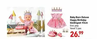 Baby Born Deluxe Happy Birthday Kledingset 43 Cm
