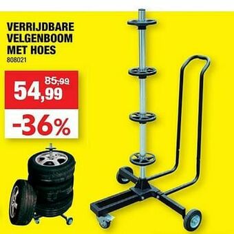Hubo Verrijdbare velgenboom met hoes aanbieding