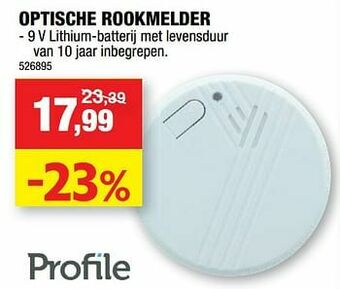Hubo Profile optische rookmelder aanbieding
