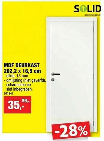Hubo Mdf deurkast aanbieding