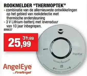 Hubo Angeleye rookmelder thermoptek aanbieding