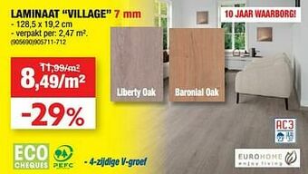 Hubo Laminaat village aanbieding