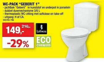 Hubo Wc-pack geberit 1 aanbieding