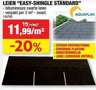 Hubo Leien easy-shingle standard aanbieding