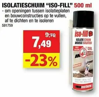 Hubo Isolatieschuim iso-fill aanbieding