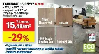 Hubo Laminaat bionyl aanbieding