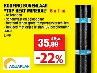 Hubo Roofing bovenlaag top heat mineral aanbieding