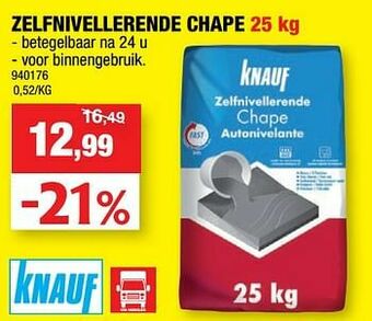 Hubo Zelfnivellerende chape aanbieding
