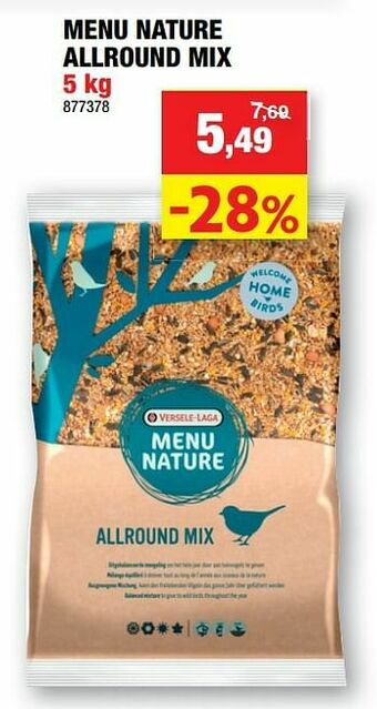 Menu nature allround mix