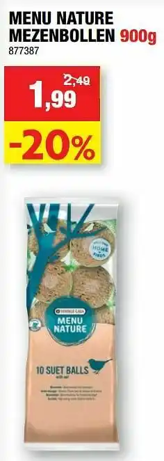 Hubo Menu nature mezenbollen aanbieding