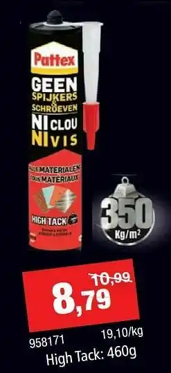 Hubo Geen spijkers + schroeven high tack aanbieding