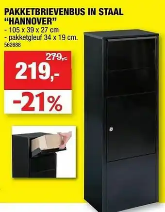 Hubo Pakketbrievenbus in staal hannover aanbieding