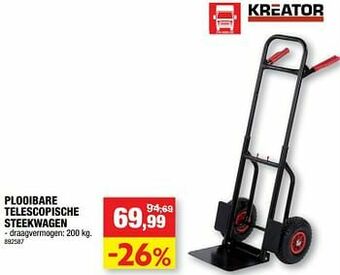 Hubo Plooibare telescopische steekwagen aanbieding