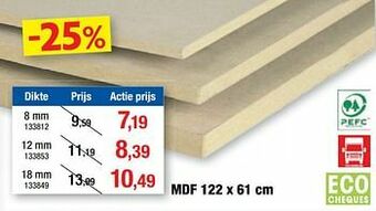 Hubo Mdf aanbieding