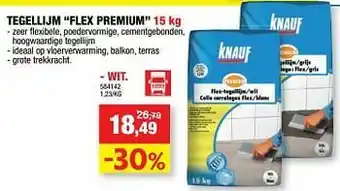 Hubo Tegellijm flex premium wit aanbieding