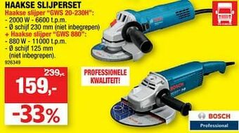 Bosch haakse slijperset