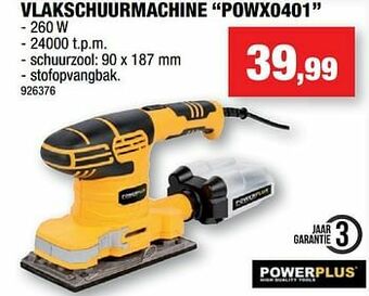 Hubo Powerplus vlakschuurmachine powx0401 aanbieding