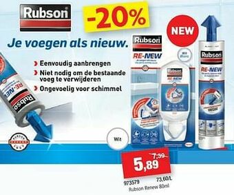 Hubo Rubson renew aanbieding