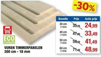 Hubo Vuren timmerpanelen aanbieding