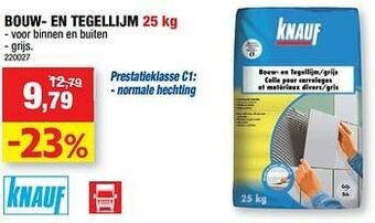Hubo Bouw- en tegellijm aanbieding