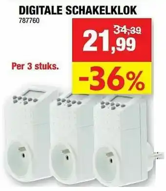 Hubo Digitale schakelklok aanbieding
