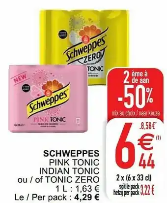 Cora Schweppes pink tonic indian tonic ou - of tonic zero aanbieding