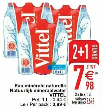 Cora Eau minérale naturelle natuurlijk mineraalwater vittel aanbieding