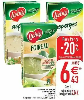 Cora Gamme de soupe gamma soep liebig aanbieding