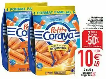 Cora Mini bâtonnets de surimi au crabe mini-surimistaafjes petits coraya aanbieding