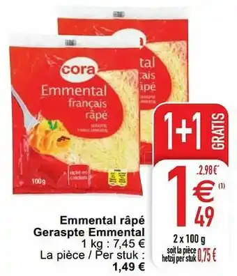 Emmental râpé geraspte emmental