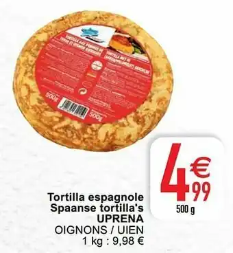 Cora Tortilla espagnole spaanse tortilla`s uprena oignons - uien aanbieding