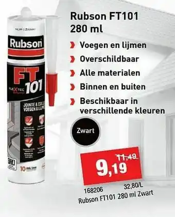 Hubo Rubson ft101 zwart aanbieding