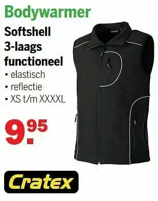 Van Cranenbroek Bodywarmer softshell 3-laags functioneel aanbieding