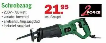 Van Cranenbroek 2force schrobzaag aanbieding