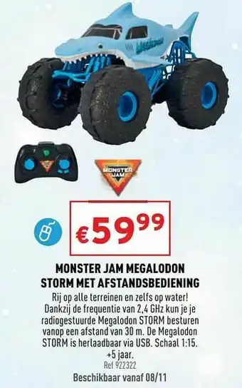 Monster jam megalodon storm met afstandsbediening