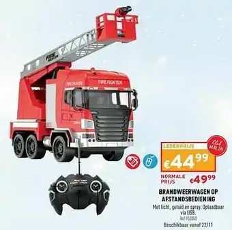 Trafic Brandweerwagen op afstandsbediening aanbieding
