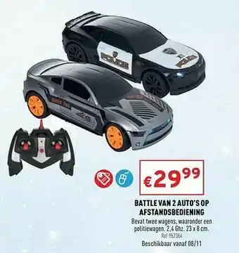 Battle van 2 auto’s op afstandsbediening