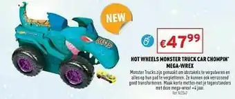 Trafic Hot wheels monster truck car chompin’ mega-wrex aanbieding