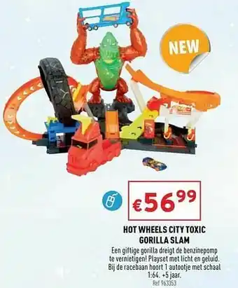 Trafic Hot wheels city toxic gorilla slam aanbieding