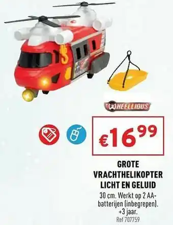 Trafic Grote vrachthelikopter licht en geluid aanbieding