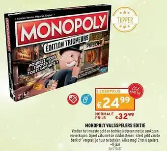 Monopoly valsspelers editie