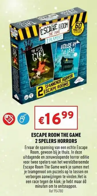 Trafic Escape room the game 2 spelers horrors aanbieding