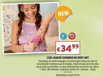 Cool maker shimmer me body art
