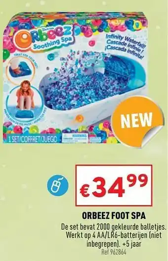 Trafic Orbeez foot spa aanbieding
