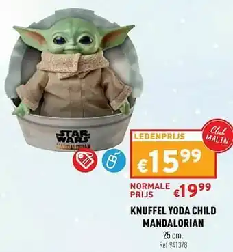 Trafic Knuffel yoda child mandalorian aanbieding