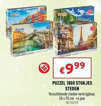 Trafic Puzzel 1000 stukjes steden aanbieding