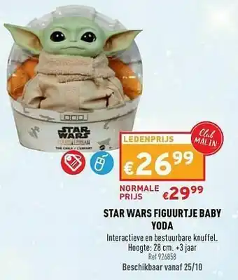 Trafic Star wars figuurtje baby yoda aanbieding