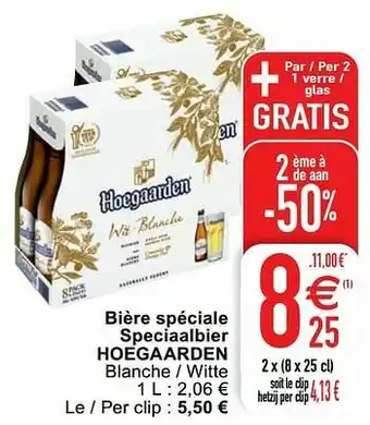 Cora Bière spéciale speciaalbier hoegaarden blanche - witte aanbieding