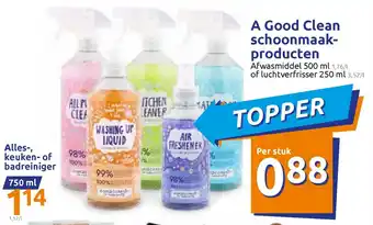 Action A Good Clean schoonmaakproducten aanbieding