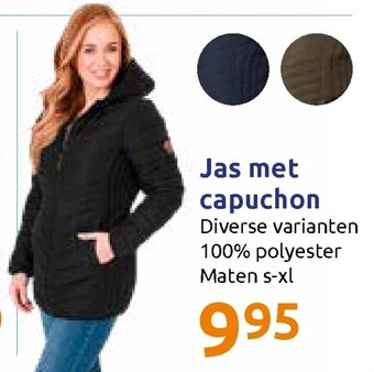Action Jas met capuchon aanbieding